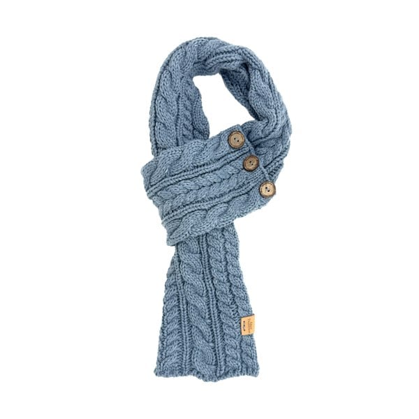 Aran Traditions Aran Cable Button Wrap Scarf