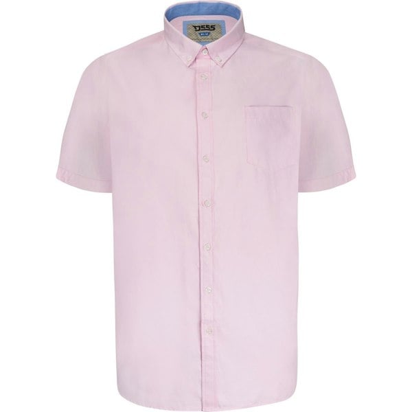 Duke Mens D555 James Oxford Kingsize Short-Sleeved Shirt - Pink