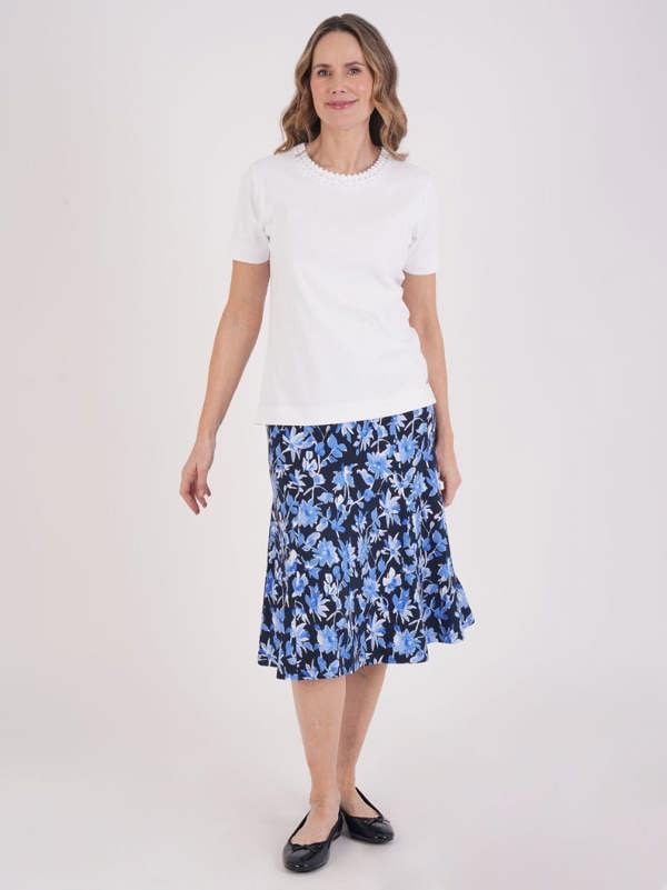 TIGI Floral Jersey Skirt - Short