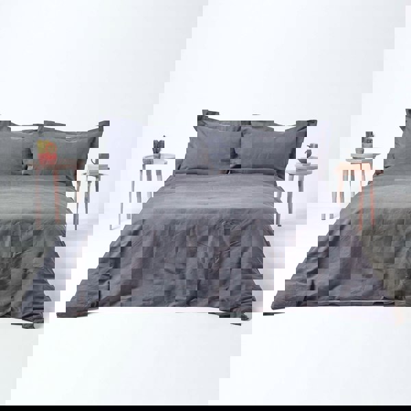 HOMESCAPES French Flax Linen Oxford Pillowcase, King Size