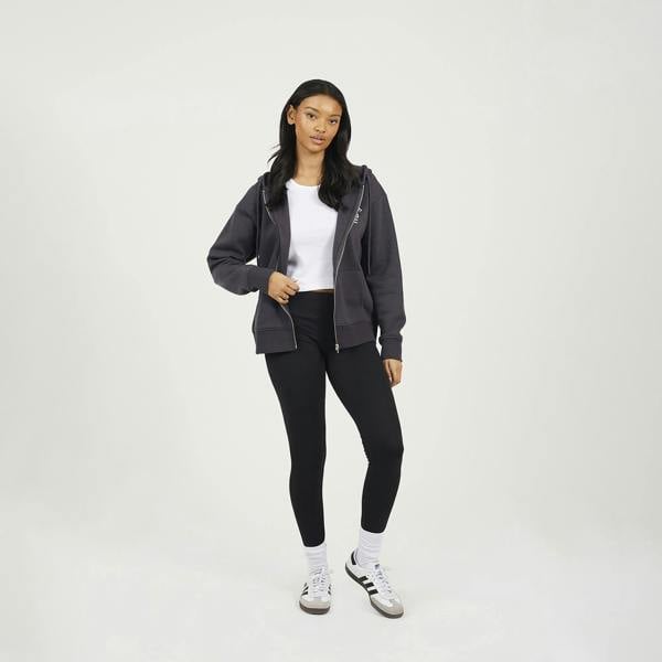 Brave Soul Charcoal Zip Through Hoodie - Charcoal Image 3