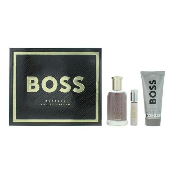 Bottled Hugo Boss Bottled 3 Piece Gift Set: Eau de Parfum 100ml - Eau de Parfum 10ml - S