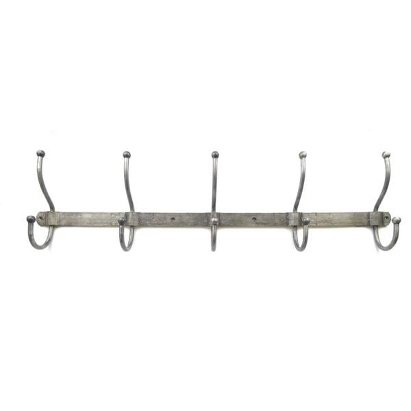 Aged Effect Industrial Style Coat Rack - 5 Hook