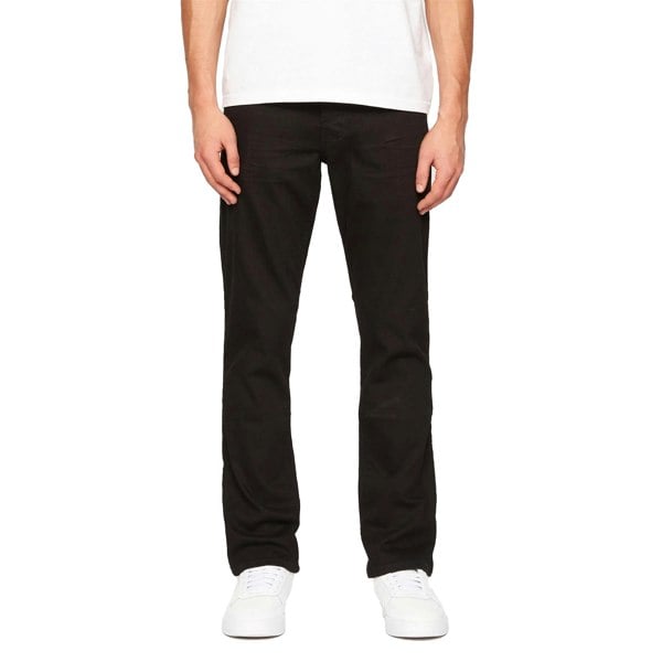 Crosshatch Mens Princed Denim Jeans - Solid Black