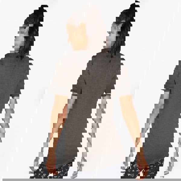 Skechers W1TS330/BLK DIAMOND WASH HATHA SCOOP NECK Womens Tunic Tee Bold Black