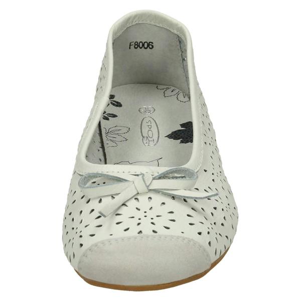 Spot On Ladies Spot On Detailed Ballerina Flats F8006