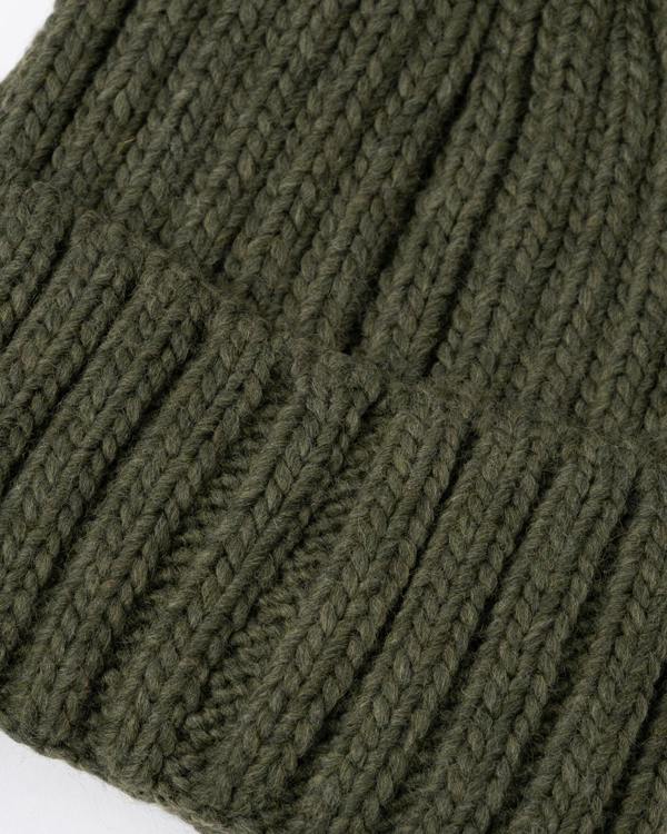 texture detail of a Napapijri Semiury 5 Bobble Hat in Olive Night G1Fa 
