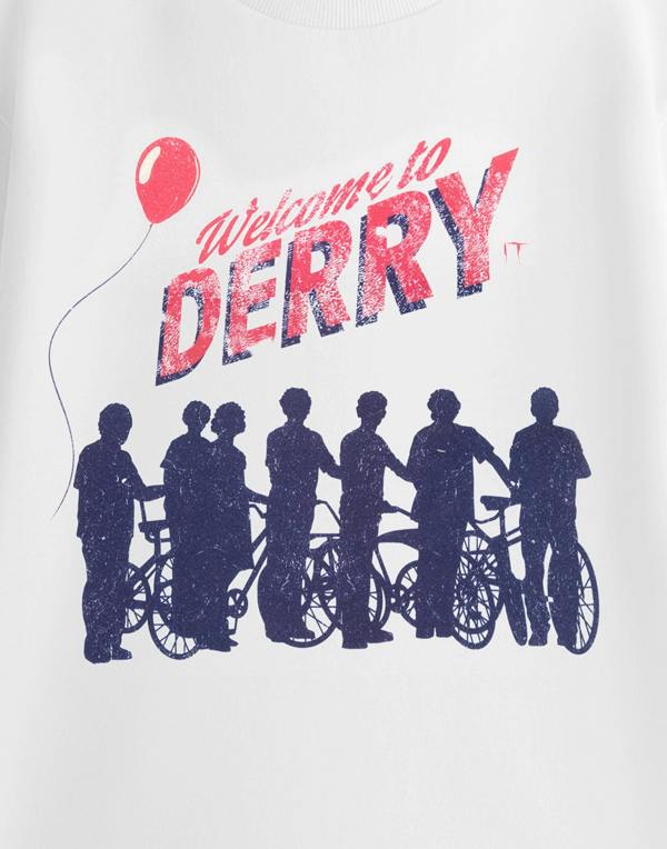 Welcome To Derry Unisex White IT TV Show Short Sleeved T-Shirt