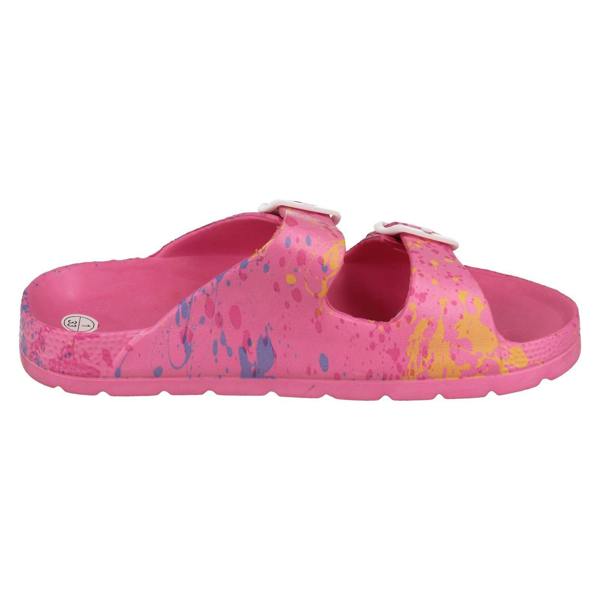 Spot On Girls Spot on Flat 2 Buckle Mule Sandals/Slider H0377