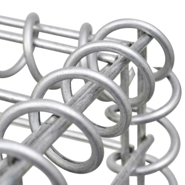 Berkfield Trapezium Gabion Raised Bed Galvanised Steel 100x20x100 cm