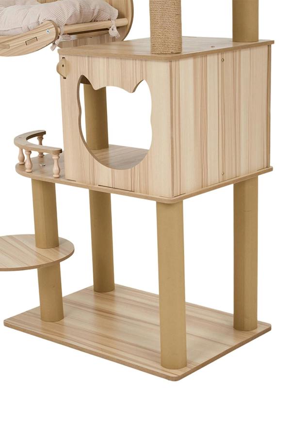 Living and Home Multi-Tier Cat Tree with Scratching Posts and Soft Corduroy Perches