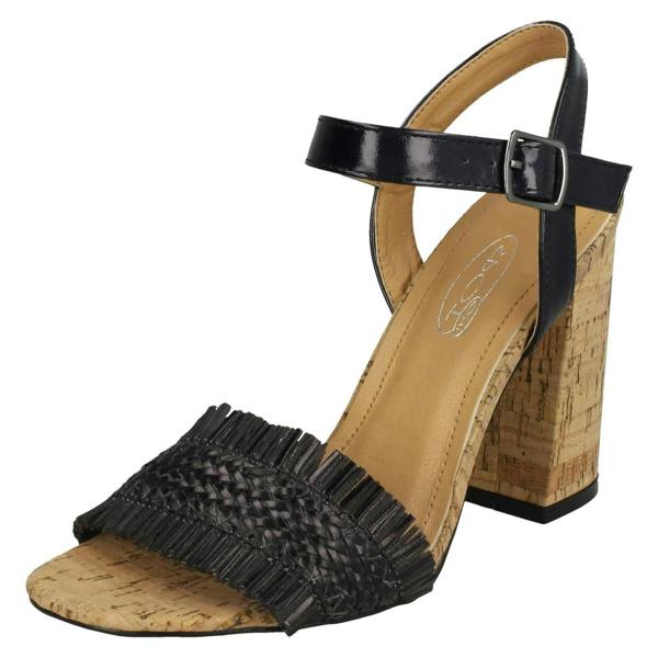 Spot On Ladies Spot On Chunky Heel Sandals