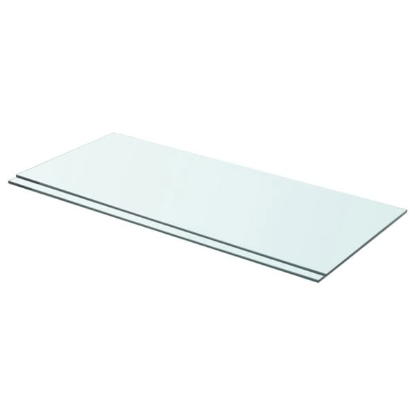 Berkfield Shelves 2 pcs Panel Glass Clear 70x30 cm