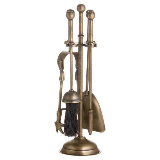 Hill Interiors Ball Topped Companion Set - Antique Brass