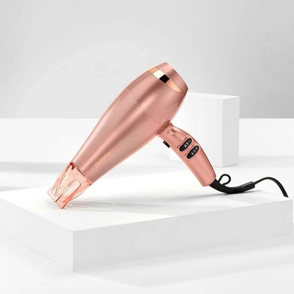 BaByliss Rose Gold 2100W Hair Dryer 5336U – Fast Drying with Smooth, Shiny Results
