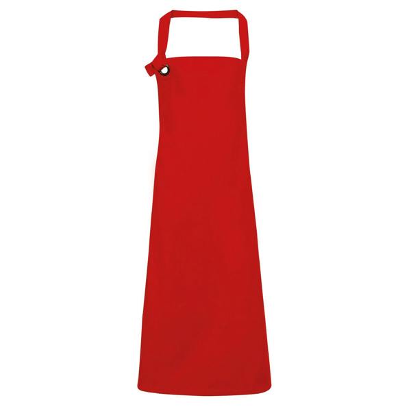 Premier Unisex Calibre Heavy Cotton Canvas Bib Apron (Pack of 2) - Red