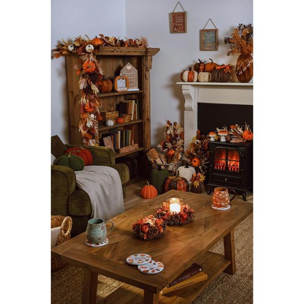 Country Living Pumpkin Doorstop - Green