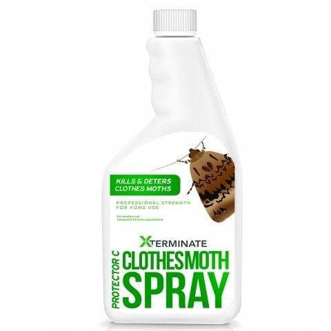 Xterminate Clothes Moth Killer Spray Treatment 1L Professional Strength Formula For Home Use