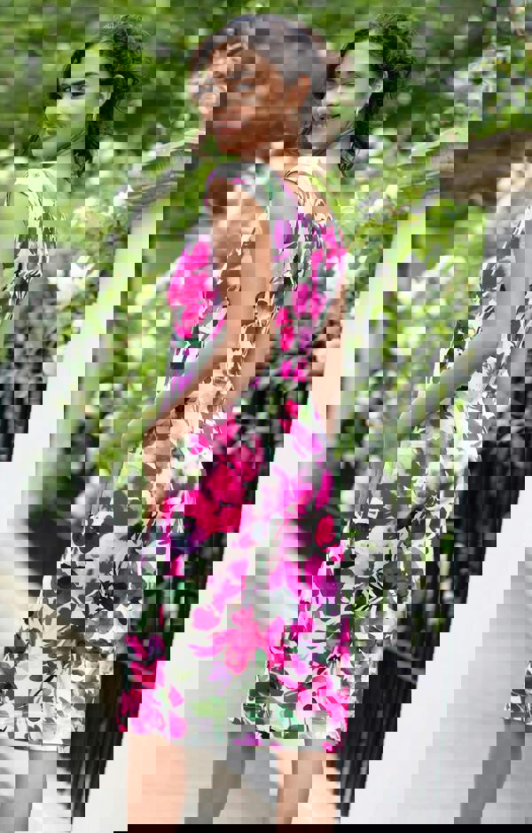 Alie Street London Pippa Shift Dress Petite - Fuchsia Florals