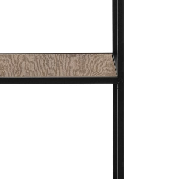 Furniture To Go Seaford Bookcase with 2 Drawers and 3 Shelves in Black & Oak