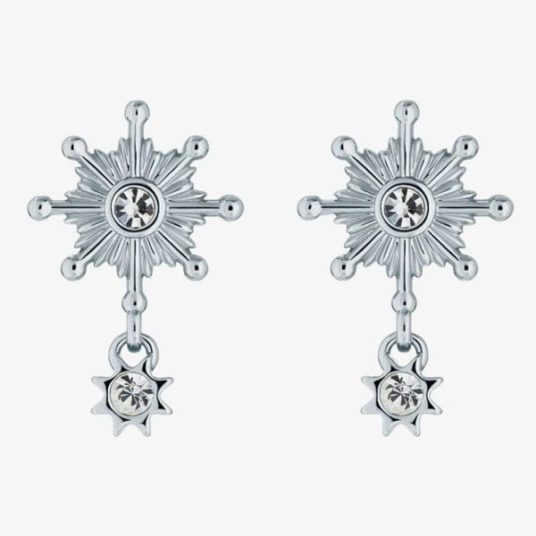 Ted Baker Celtis Crystal Star Silver Dropper Earrings TBJ3495-01-02