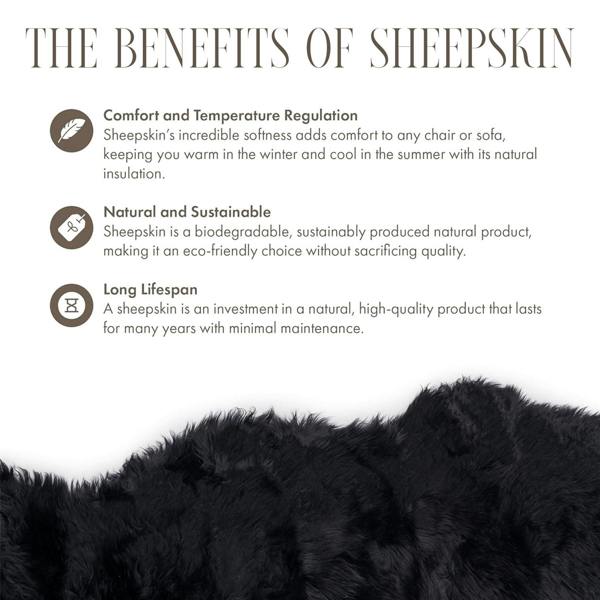 Infinity Leather Luxury Genuine Sheepskin  40x40cm Real Wool Single Sided Cushion