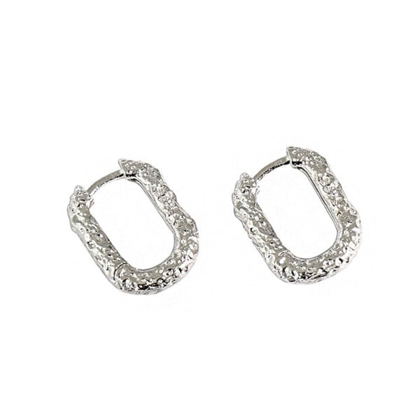 Gold Trip Textured U Hoop Earrings