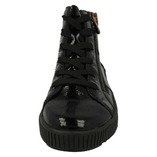 Rieker Ladies Rieker Patterned Cuff Detailed Ankle Boots M6434