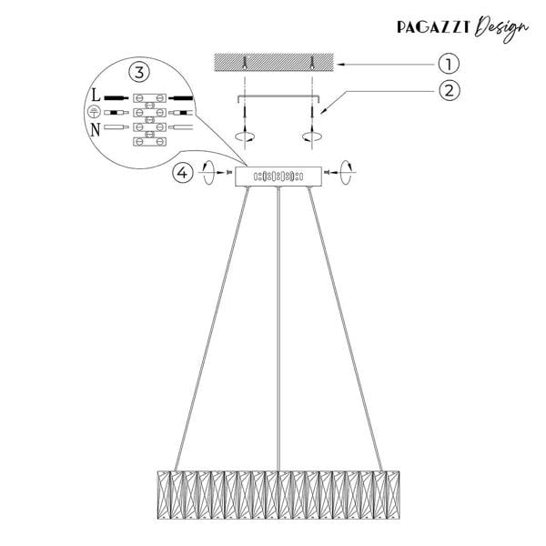 Pagazzi Lighting Dilan Chrome LED Suspension Pendant