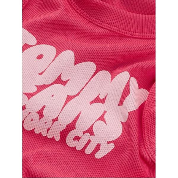 Tommy Jeans Womens/Ladies Ribbed Sleeveless Tank Dress - Pink - 
