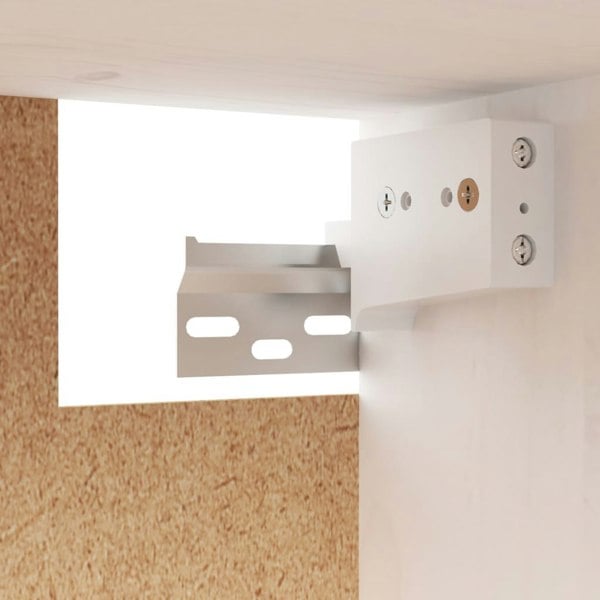 Berkfield Wall Cabinet White 100x30x35 cm Solid Wood Pine
