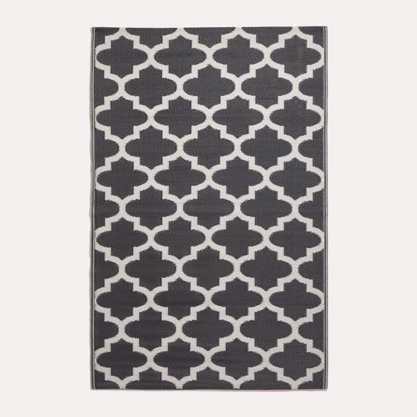 HOMESCAPES Outdoor Rug Luxury Waterproof Reversible Recycled, For Garden, Nola Geometric