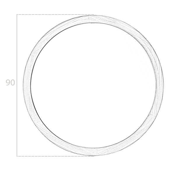 Angel Cerdá Round Walnut Wall Mirror 3084
