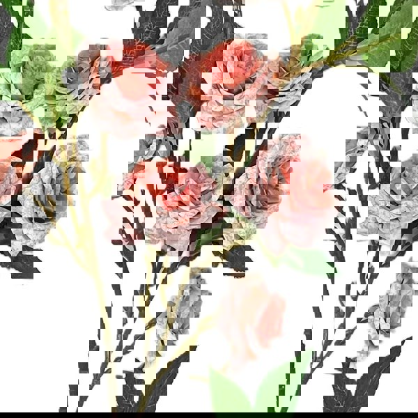 Leaf 90cm Artificial Pink Rose Stem