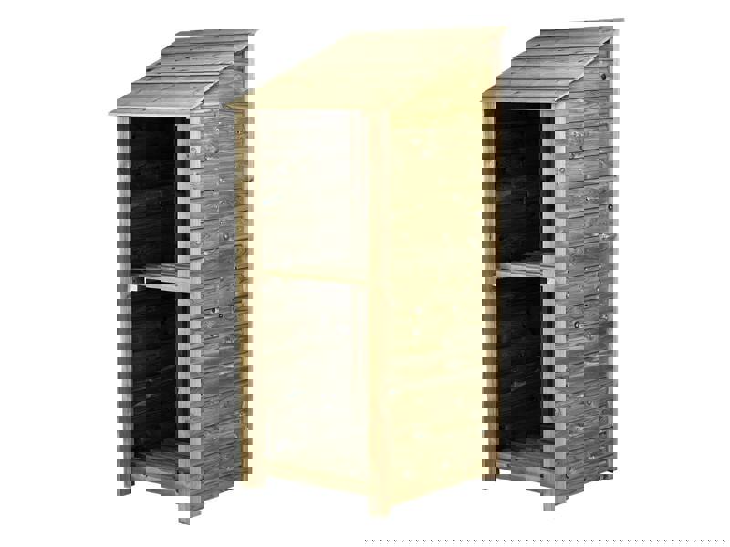 Arbor Garden Solutions Wooden Premium Tongue/Groove Log Store with Shelf (W-79cm, H-126cm or H-180cm, D-88cm)