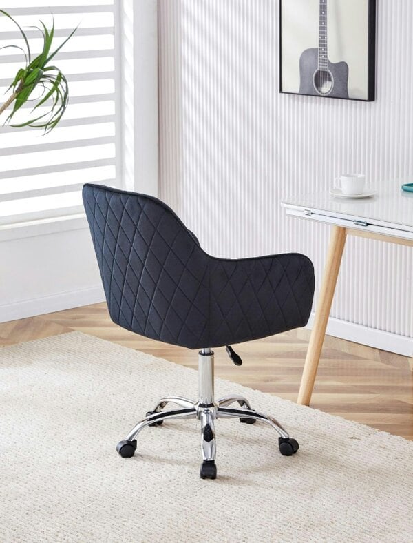 Kosy Koala Office Chair black velvet swivel with arms and wheels leisure home desk computer