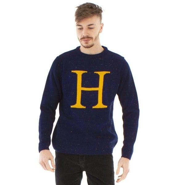 Harry Potter Unisex Adult Letter H Christmas Jumper - Blue