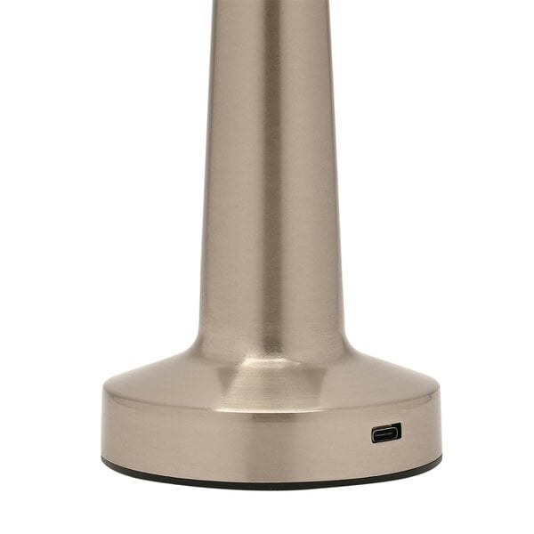Hestia Silver USB LED Touch Table Lamp