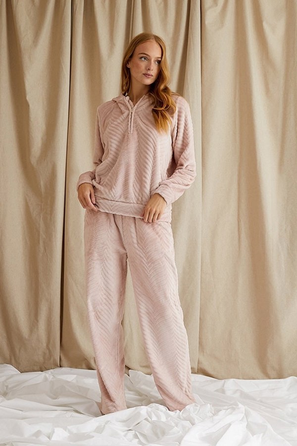 Cosy Chevron Lounge Suit in RoseLoungewear