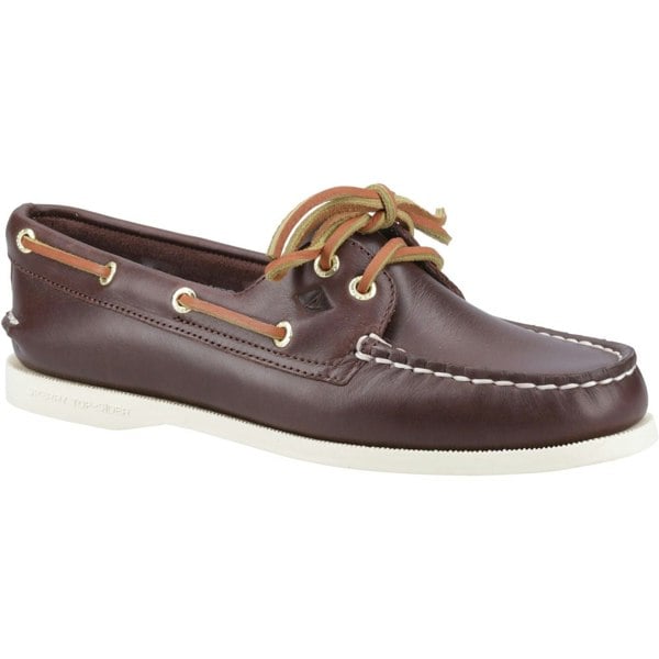Sperry Authentic 2 Eye Leather Men's Brown Boat Shoes
