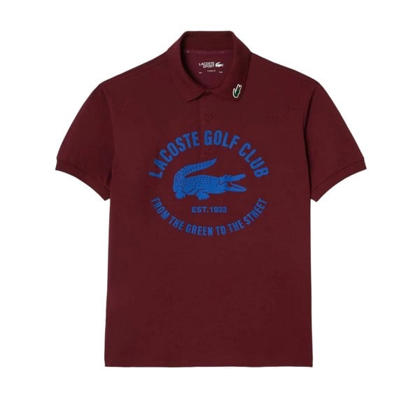 Lacoste Mens Cotton Classic Golf Polo Shirt - Red