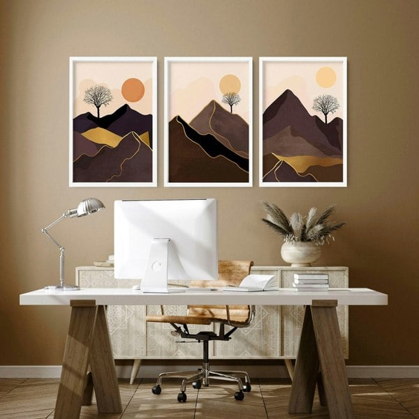 Scandi decor for office | set of 3 wall art prints