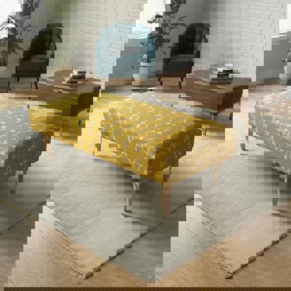 Luxury Hand - stitched Detail Seating Ottoman Bench – Multi - Functional Coffee Table - ISTOOLS