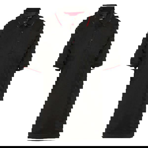 Regatta Professional Mens Short-Sleeved Polo Shirt - Black/Classic Red