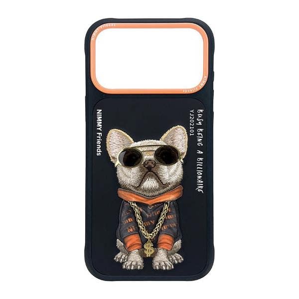 Nimmy Friends Nimmy Glasses Cool Dog Case with MagSafe for iPhone 17 Pro 6.3" Black Orange - N-YJ-IP17-PRO-01