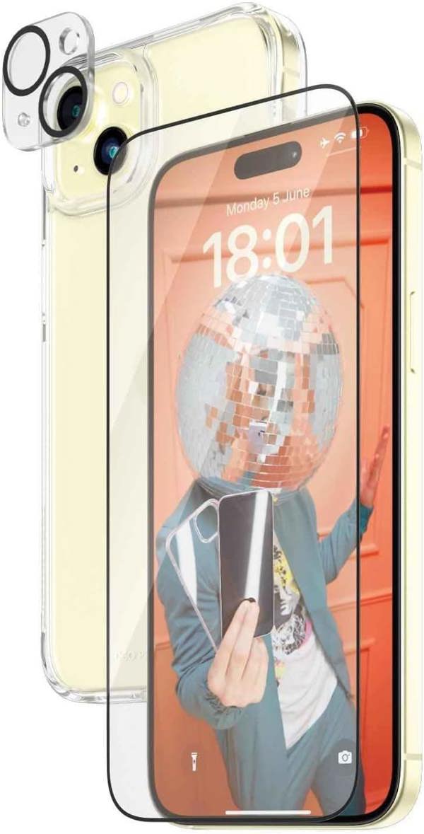 PanzerGlass Panzer Glass Powerful 3 in 1 Bundle Set for iPhone 15 Plus 6.7" Clear - B1174+2811