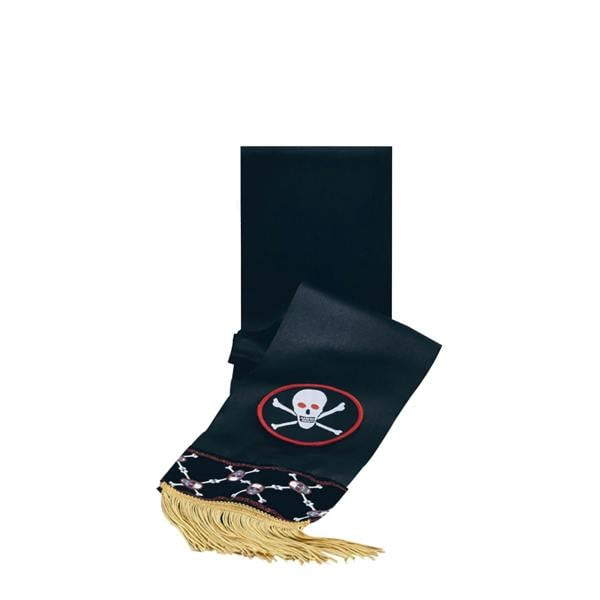 Bristol Novelty Unisex Tasseled Pirate Waist Sash - Black/White/Gold/Red - 
