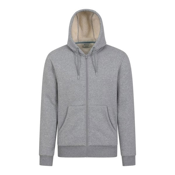 Mountain Warehouse Mens Dalton Borg Lined Full Zip Hoodie - Grey