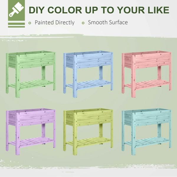 Wooden plant stand color options graphic with smooth painted finishes in multiple colors