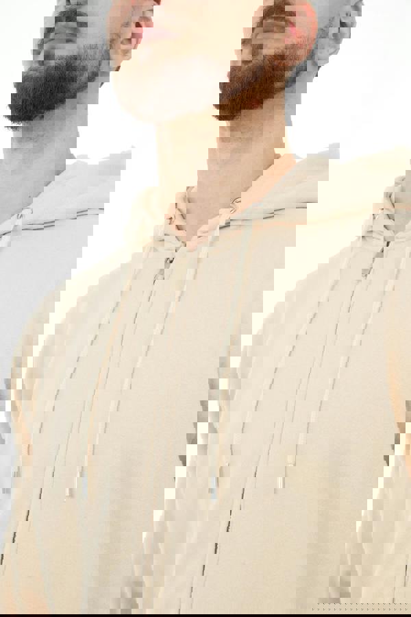 Smart Living Men's Zip-Up Hoodie - Eco-Friendly, Soft & Stylish - Stone